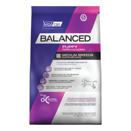 Vitalcan Balanced Puppy Raza Mediana/Grande x 20 kg